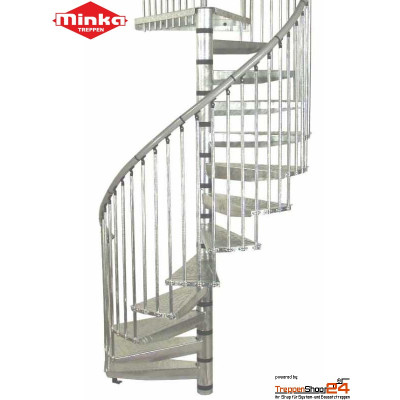 Spindeltreppe Rondo Zink Ø 160 cm