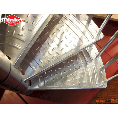 Spindeltreppe Rondo Zink Ø 160 cm