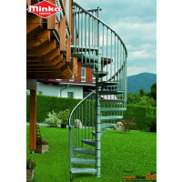 Spindeltreppe Rondo Zink Ø 160 cm