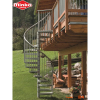 Spindeltreppe Rondo Zink Ø 160 cm