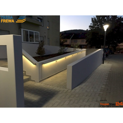 Wandhandlauf mit LED LR2 LightRail Alu-Handlauf 300 cm