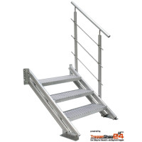Außentreppe Alaska 2 Stufen GH 54 - 60 cm