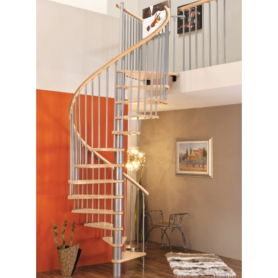 Spindeltreppe Spiral Wood Ø 120 cm Buche