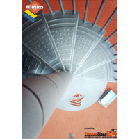 Spindeltreppe Rondo Color Ø 140 cm