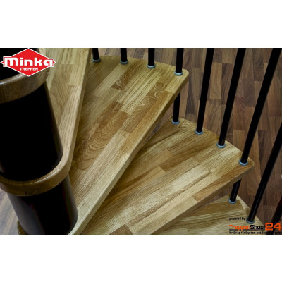 Spindeltreppe Spiral Effect Ø 120 cm Eiche