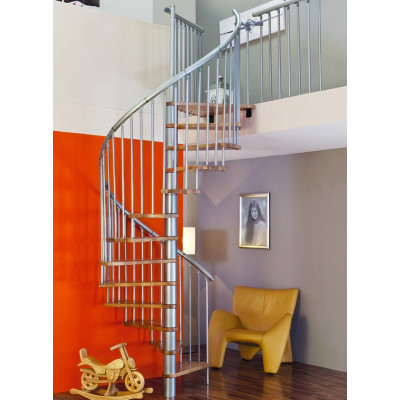 Spindeltreppe Spiral Effect Ø 140 cm Buche