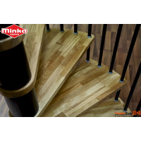 Spindeltreppe Spiral Effect Ø 140 cm Eiche
