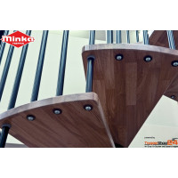Spindeltreppe Spiral Effect Ø 140 cm Eiche