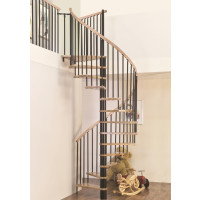 Spindeltreppe Spiral Wood Ø 120 cm Eiche