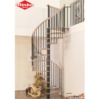 Spindeltreppe Spiral Wood Ø 120 cm Eiche