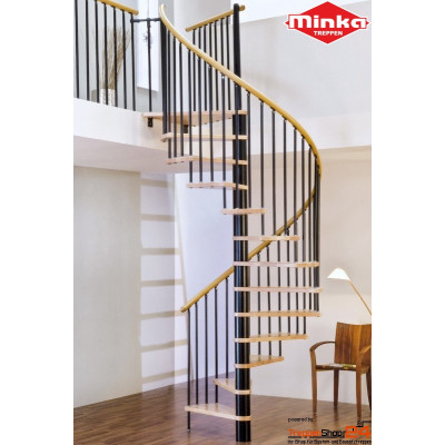 Spindeltreppe Spiral Wood Black Ø 160 cm, 13...