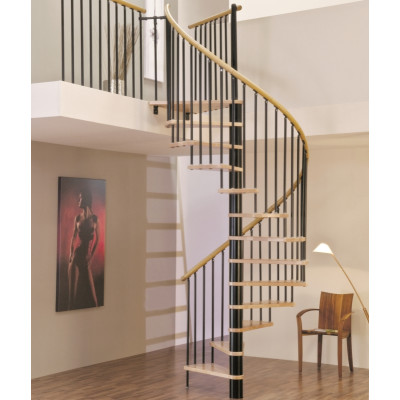 Spindeltreppe Spiral Wood Ø 160 cm Buche