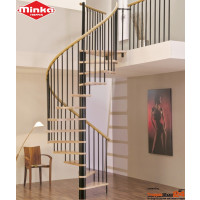 Spindeltreppe Spiral Wood Ø 160 cm Buche