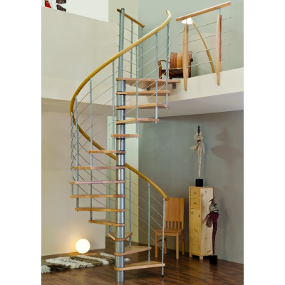 Spindeltreppe Venezia Ø 140 cm Buche
