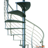Spindeltreppe Ciclamnino K Inox Curve Ø 130 cm