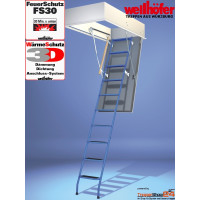 Bodentreppe StahlBlau FS30 WS3D 120 x 70 cm