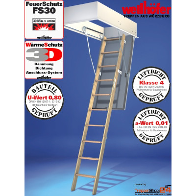 Bodentreppe GutHolz FS30 WS3D 120 x 60 cm