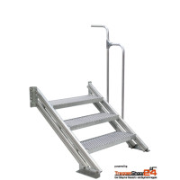 Außentreppe Alaska 3 Stufen GH 72 - 81 cm