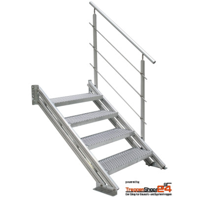 Außentreppe Alaska 4 Stufen GH 90 - 102 cm