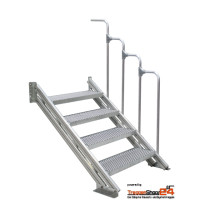 Außentreppe Alaska 4 Stufen GH 90 - 102 cm