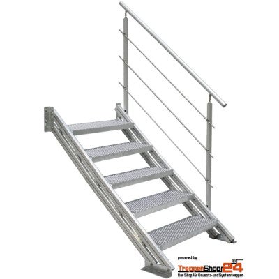 Außentreppe Alaska 7 Stufen GH 144 - 165 cm