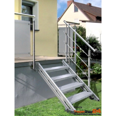 Außentreppe Alaska 7 Stufen GH 144 - 165 cm