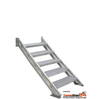 Außentreppe Alaska 7 Stufen GH 144 - 165 cm