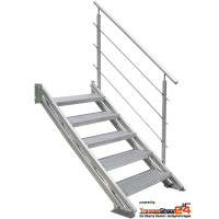 Außentreppe Alaska 7 Stufen GH 144 - 165 cm