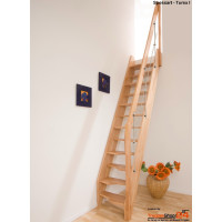Raumspartreppe Spessart 15 Steigungen Fichte/Buche/Birke
