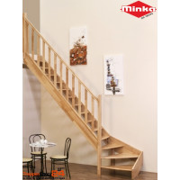 Raumspartreppe Classic 1/4 gewendelt Buche
