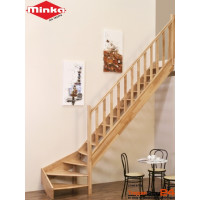 Raumspartreppe Classic 1/4 gewendelt Buche