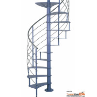 Spindeltreppe Ciclamino G Curve Ø 120 cm