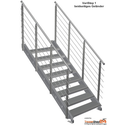 Stahlwangentreppe VariStep 8 Stufen