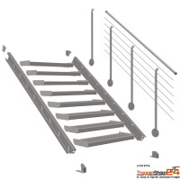 Stahlwangentreppe VariStep 8 Stufen