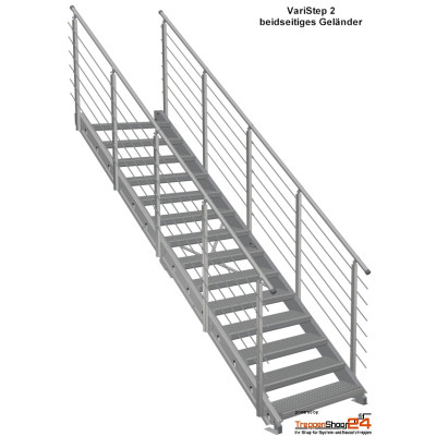 Stahlwangentreppe VariStep 14 Stufen