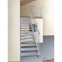 Stahlwangentreppe VariStep 14 Stufen