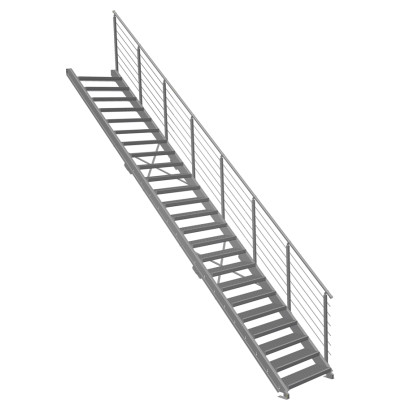 Stahlwangentreppe VariStep 24 Stufen