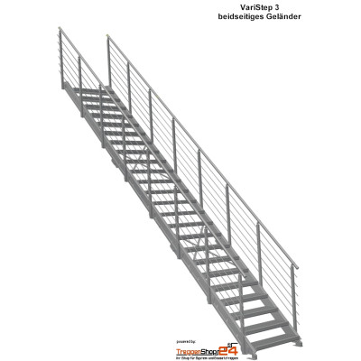 Stahlwangentreppe VariStep 24 Stufen