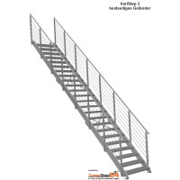 Stahlwangentreppe VariStep 24 Stufen