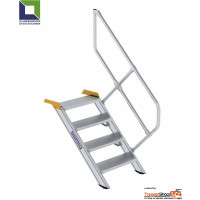 Treppe 45° 4 Stufen, Höhe 75,5 bis 99,5 cm