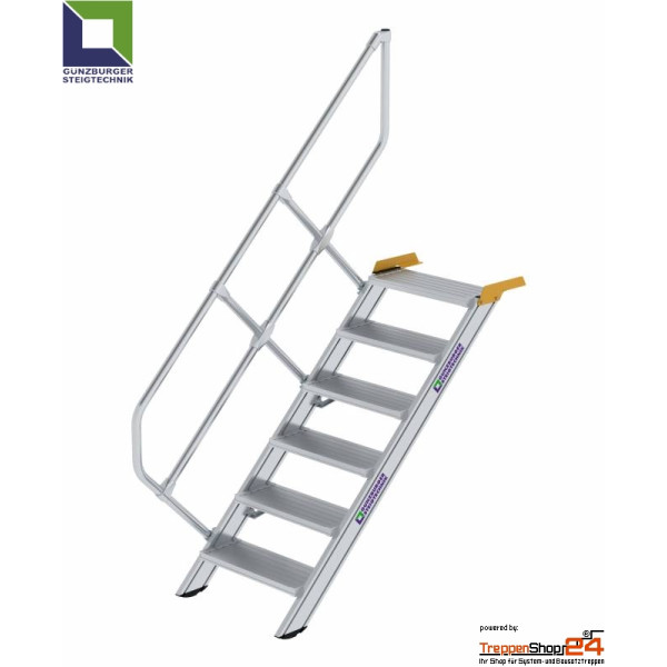 Treppe 45° 6 Stufen, Höhe 123 bis 143,5 cm