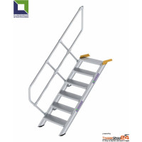 Treppe 45° 6 Stufen, Höhe 123 bis 143,5 cm