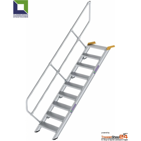 Treppe 45° 9 Stufen, Höhe 186 bis 206,5 cm