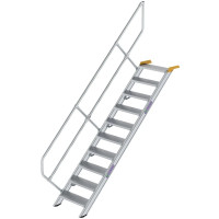 Treppe 45° 10 Stufen, Höhe 207 bis 227,5 cm