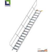 Treppe 45° 17 Stufen, Höhe 354 bis 374,5 cm