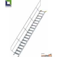 Treppe 45° 18 Stufen, Höhe 375 bis 395,5 cm