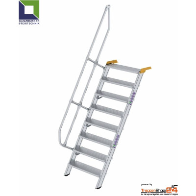 Aluminium Treppe 60° mit 9 Stufen für Höhe...