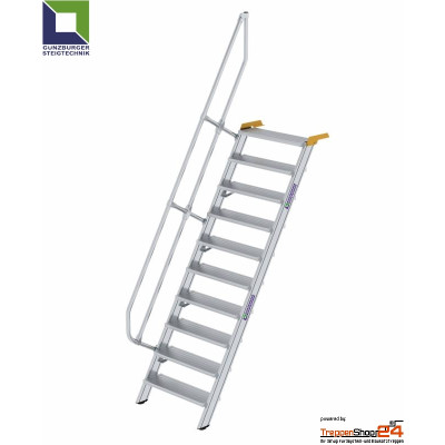 Aluminium Treppe 60° mit 10 Stufen für Höhe...