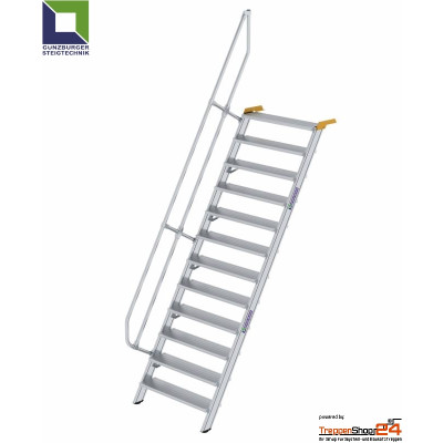 Aluminium Treppe 60° mit 12 Stufen für Höhe...
