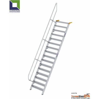 Aluminium Treppe 60° mit 16 Stufen für Höhe...